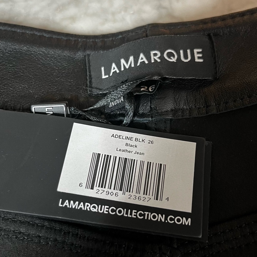 Lamarque Black Leather Pants - Picture 10 of 12